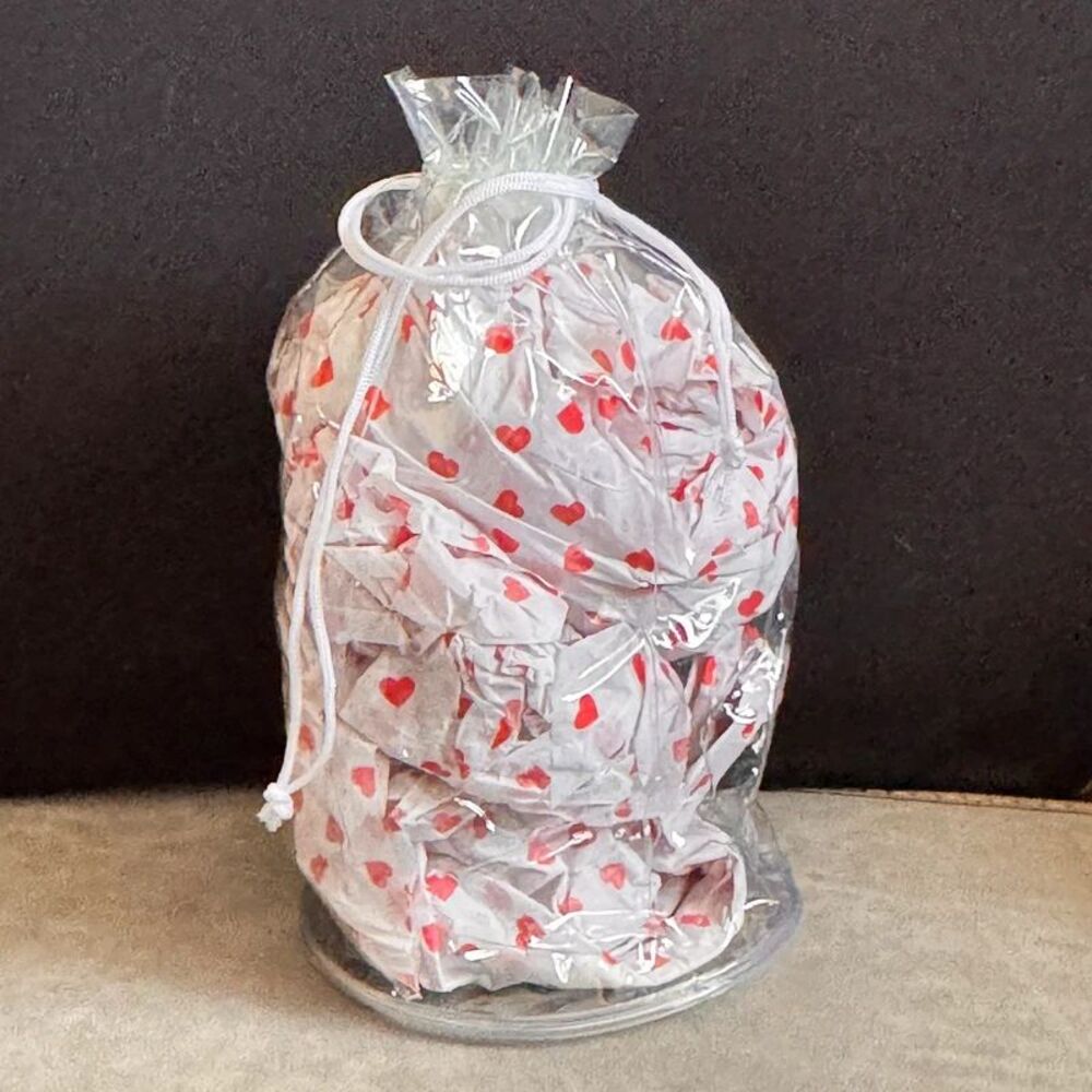 6 Clear Thick PVC Vinyl Cylinder Drawstring Bags 6x12 White Cord Packaging New
